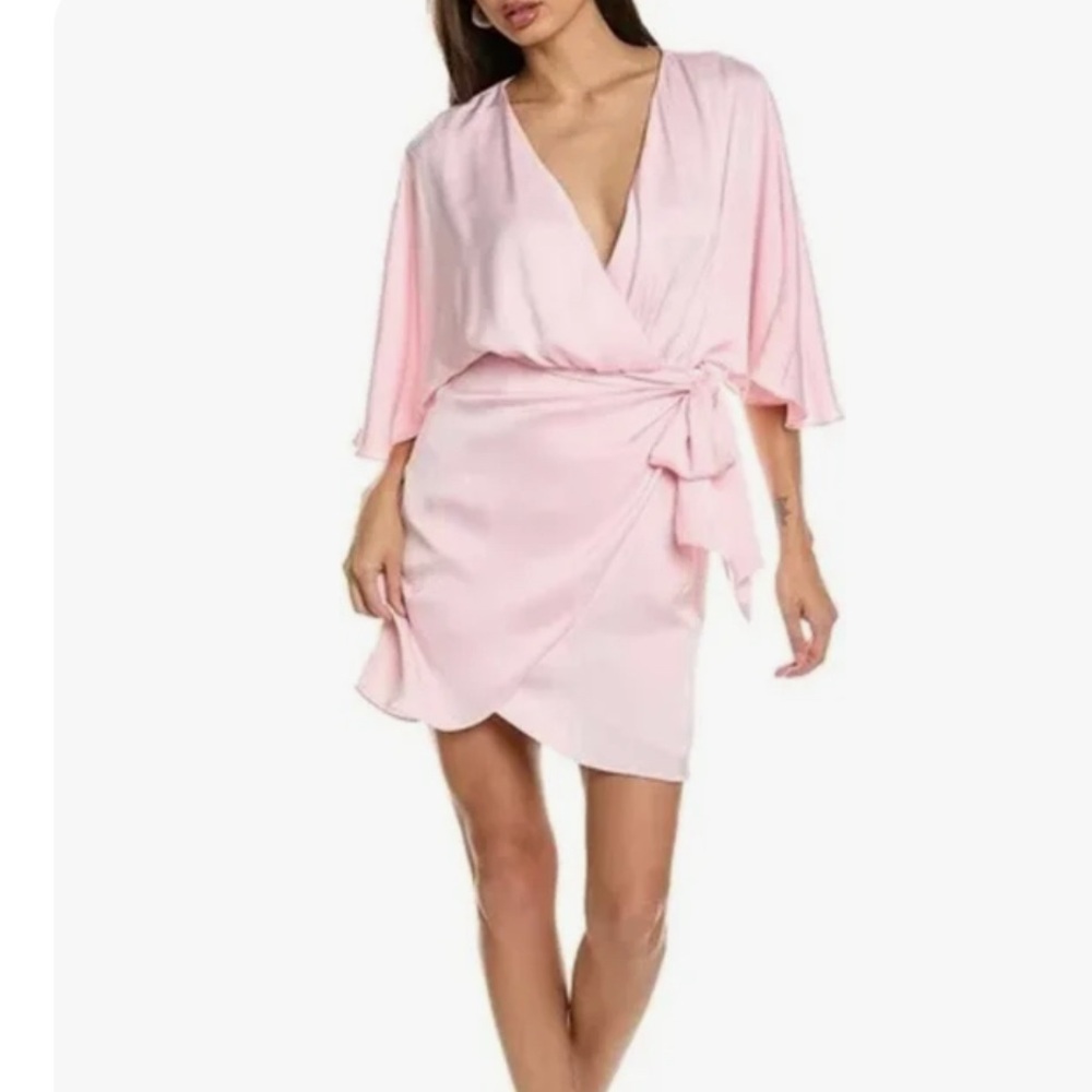 Ramy Brook Elegant Pink  faux Wrap mini Dress
NWT sz 2